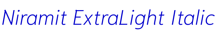 Niramit ExtraLight Italic шрифт